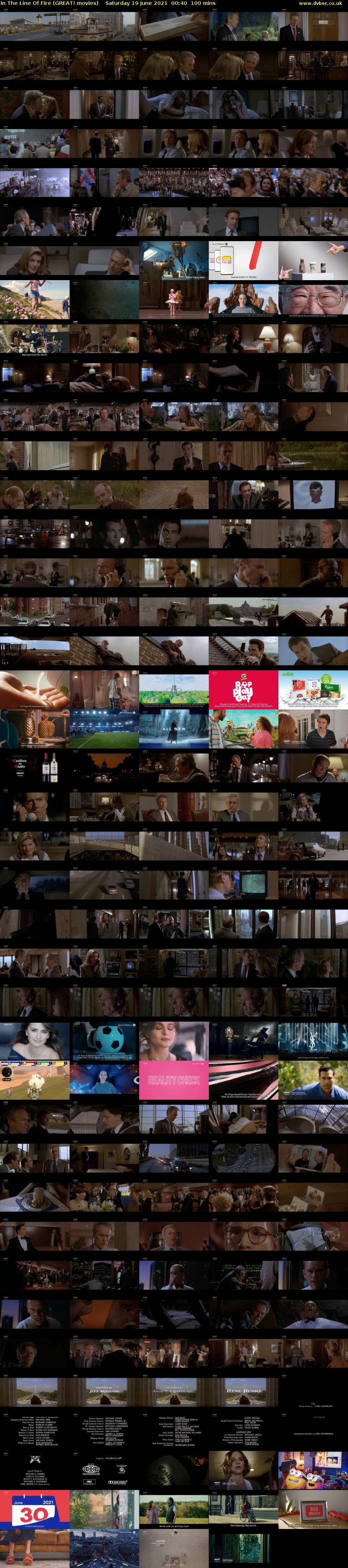 In The Line Of Fire (GREAT! movies) Saturday 19 June 2021 00:40 - 02:20
