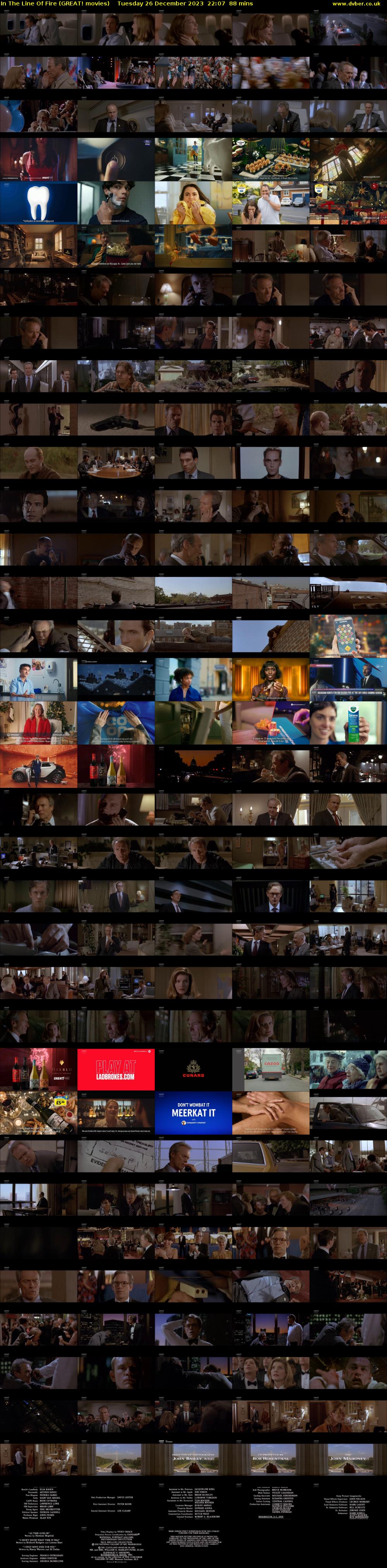 In The Line Of Fire (GREAT! movies) Tuesday 26 December 2023 22:07 - 23:35