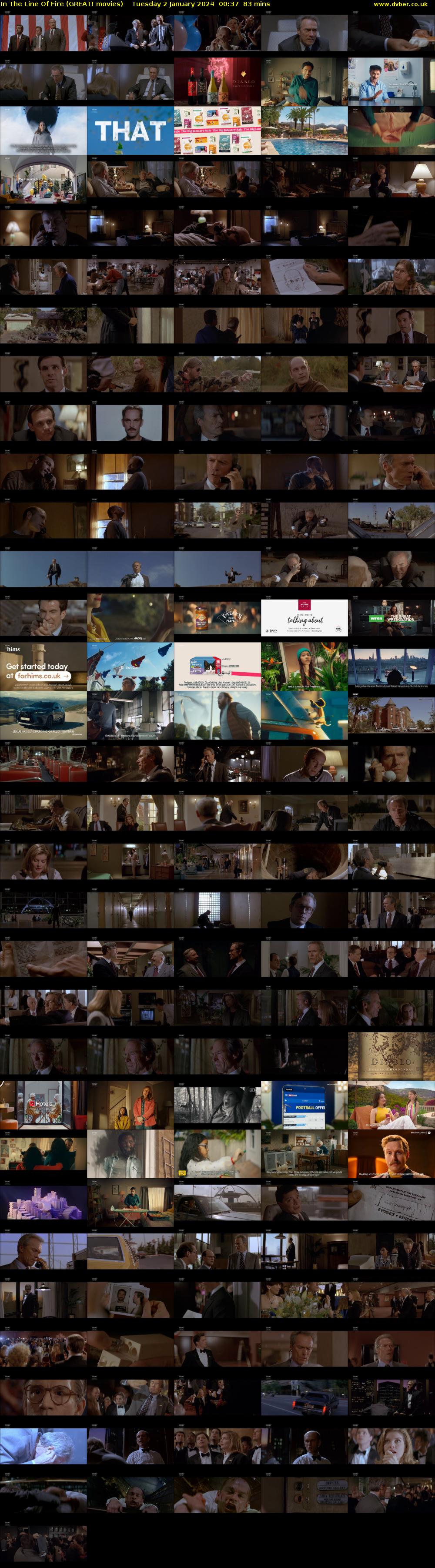In The Line Of Fire (GREAT! movies) Tuesday 2 January 2024 00:37 - 02:00