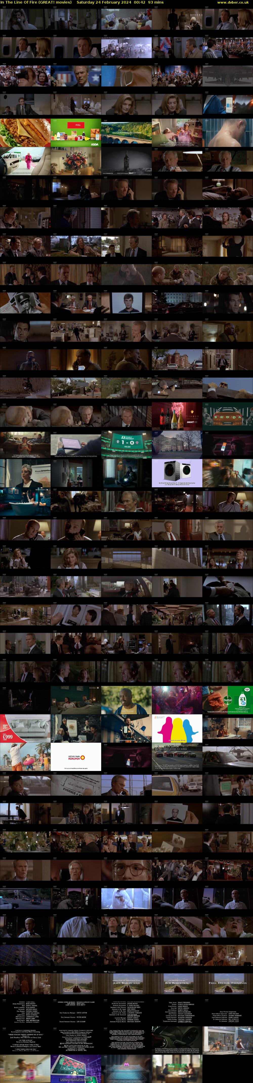 In The Line Of Fire (GREAT! movies) Saturday 24 February 2024 00:42 - 02:15