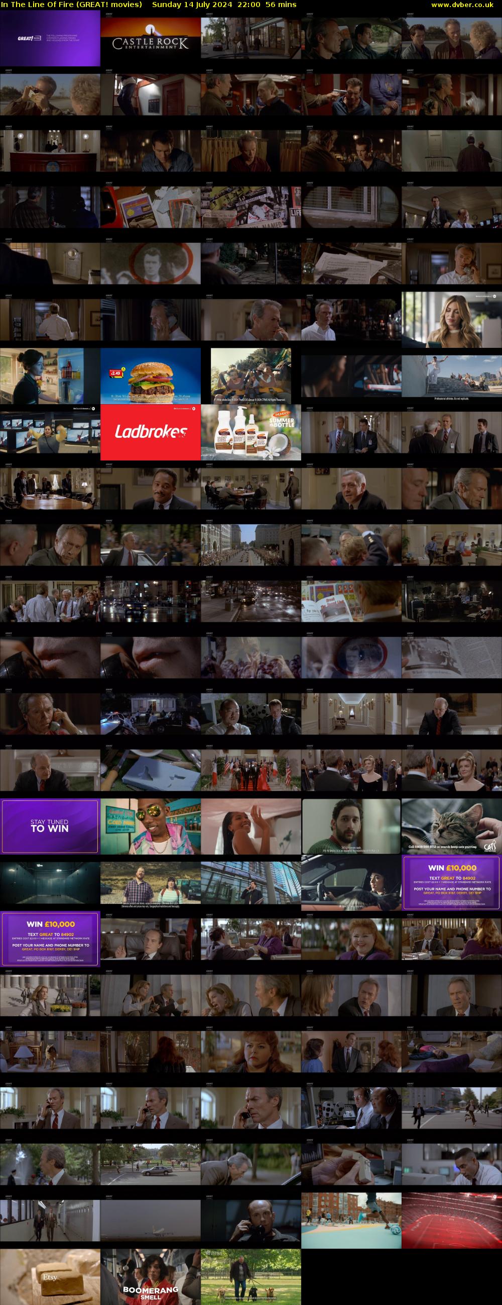 In The Line Of Fire (GREAT! movies) Sunday 14 July 2024 22:00 - 22:56