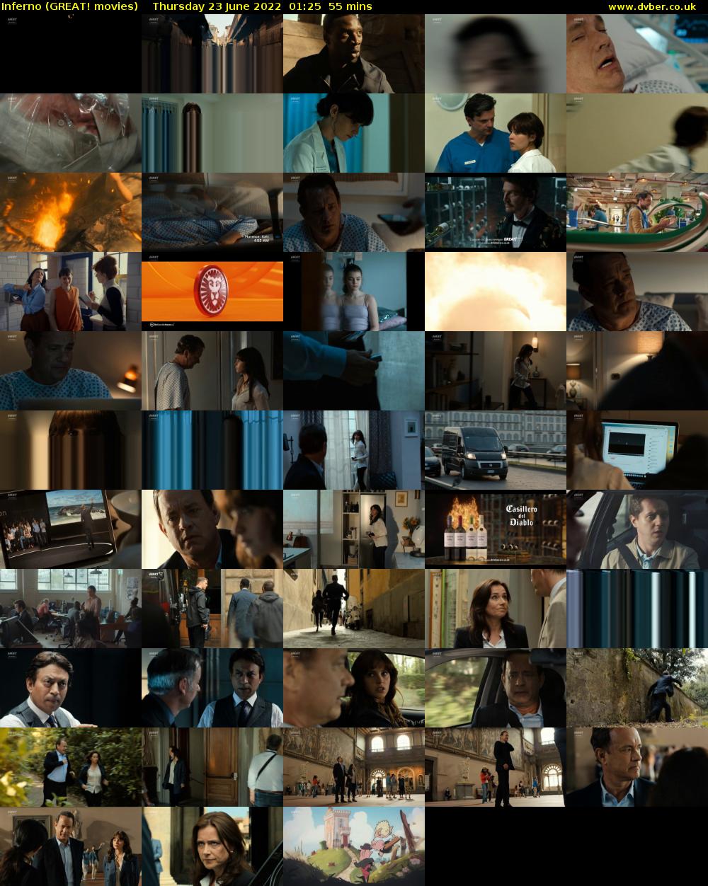 Inferno (GREAT! movies) Thursday 23 June 2022 01:25 - 02:20