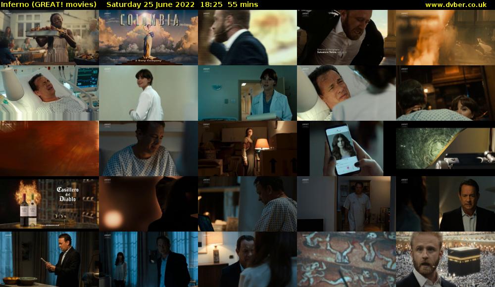 Inferno (GREAT! movies) Saturday 25 June 2022 18:25 - 19:20
