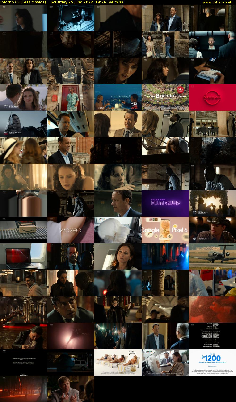 Inferno (GREAT! movies) Saturday 25 June 2022 19:26 - 21:00