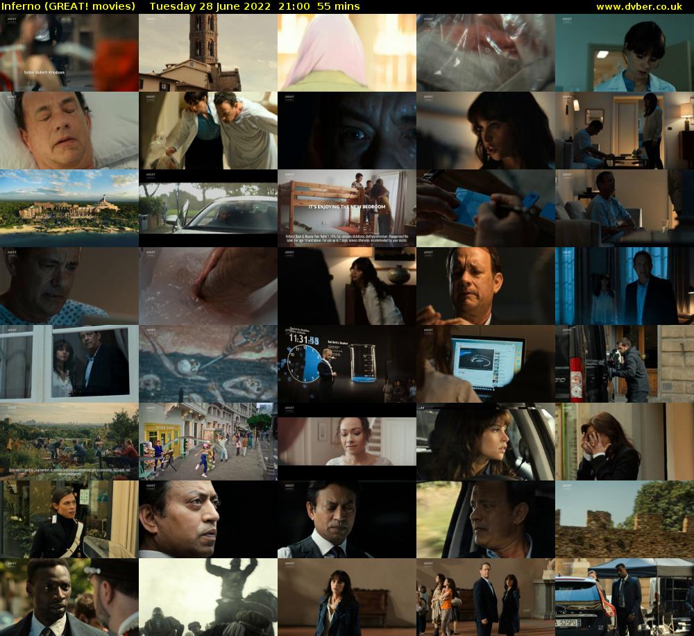 Inferno (GREAT! movies) Tuesday 28 June 2022 21:00 - 21:55