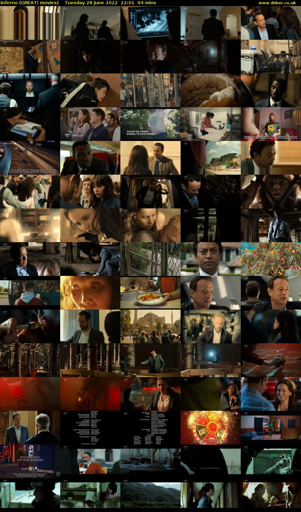 Inferno (GREAT! movies) Tuesday 28 June 2022 22:01 - 23:35