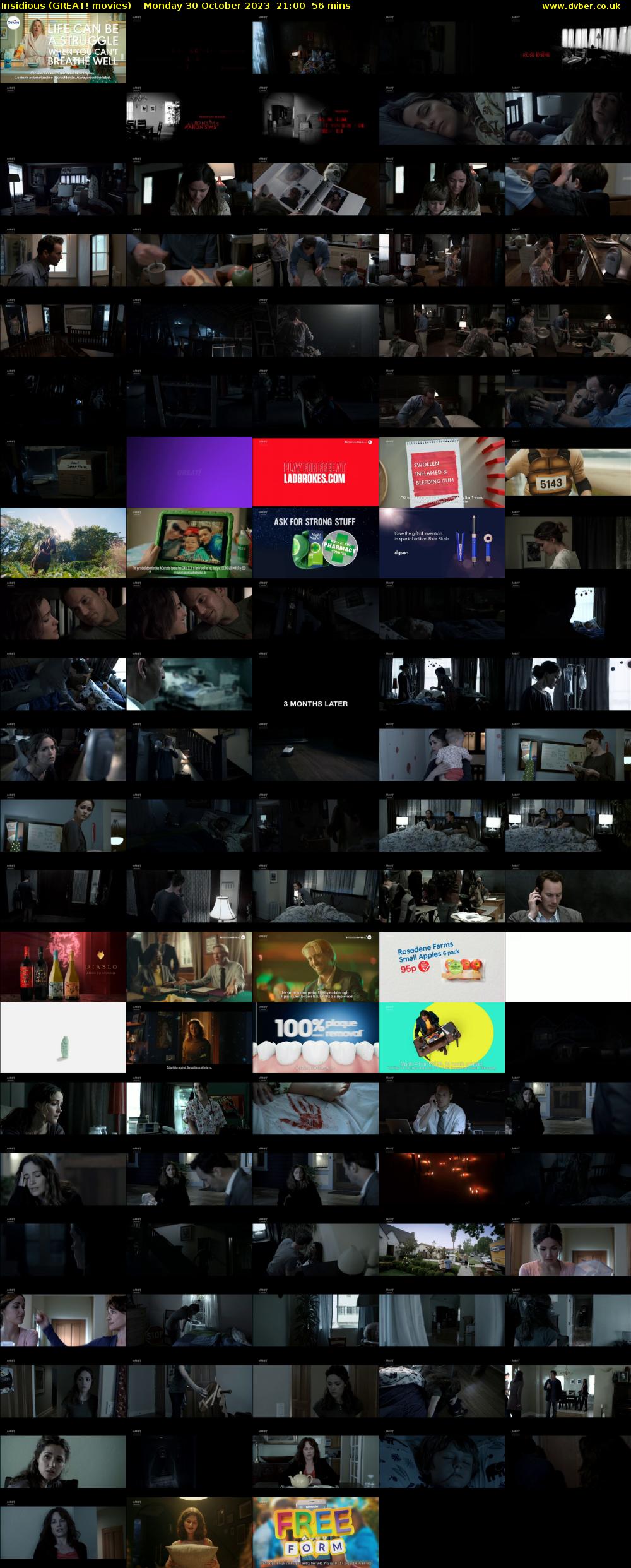 Insidious (GREAT! movies) Monday 30 October 2023 21:00 - 21:56