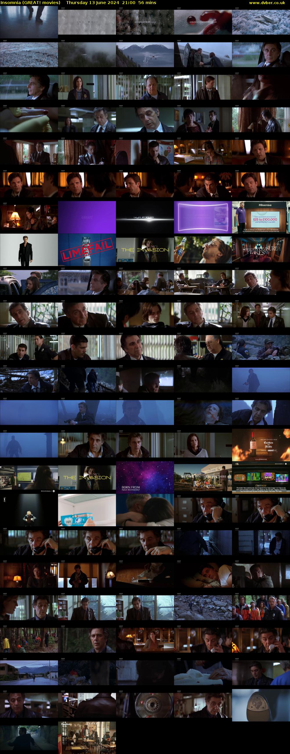 Insomnia (GREAT! movies) Thursday 13 June 2024 21:00 - 21:56