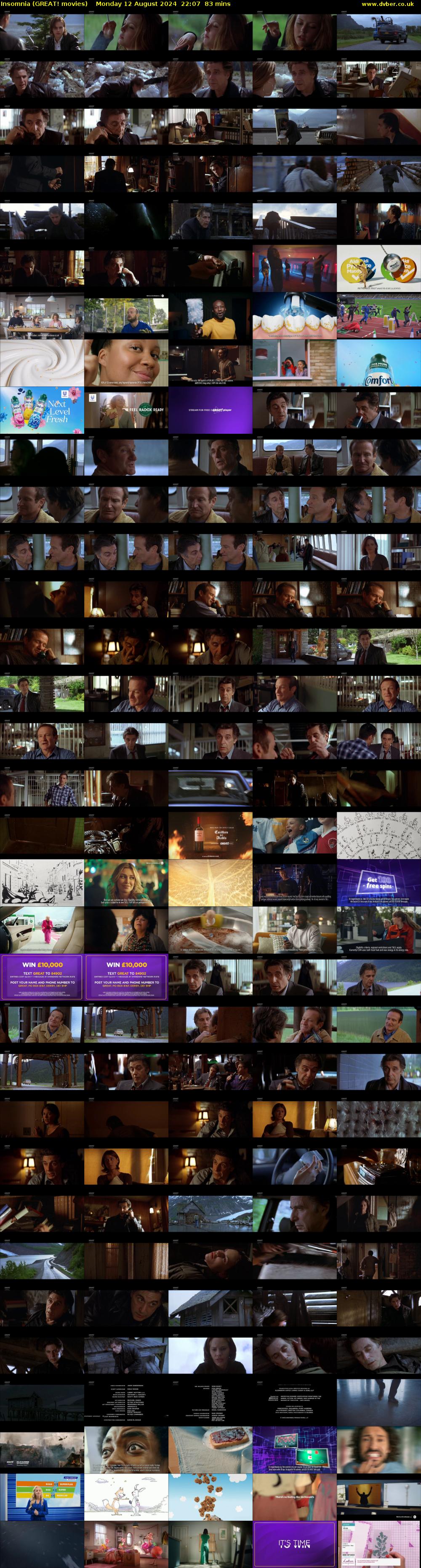 Insomnia (GREAT! movies) Monday 12 August 2024 22:07 - 23:30