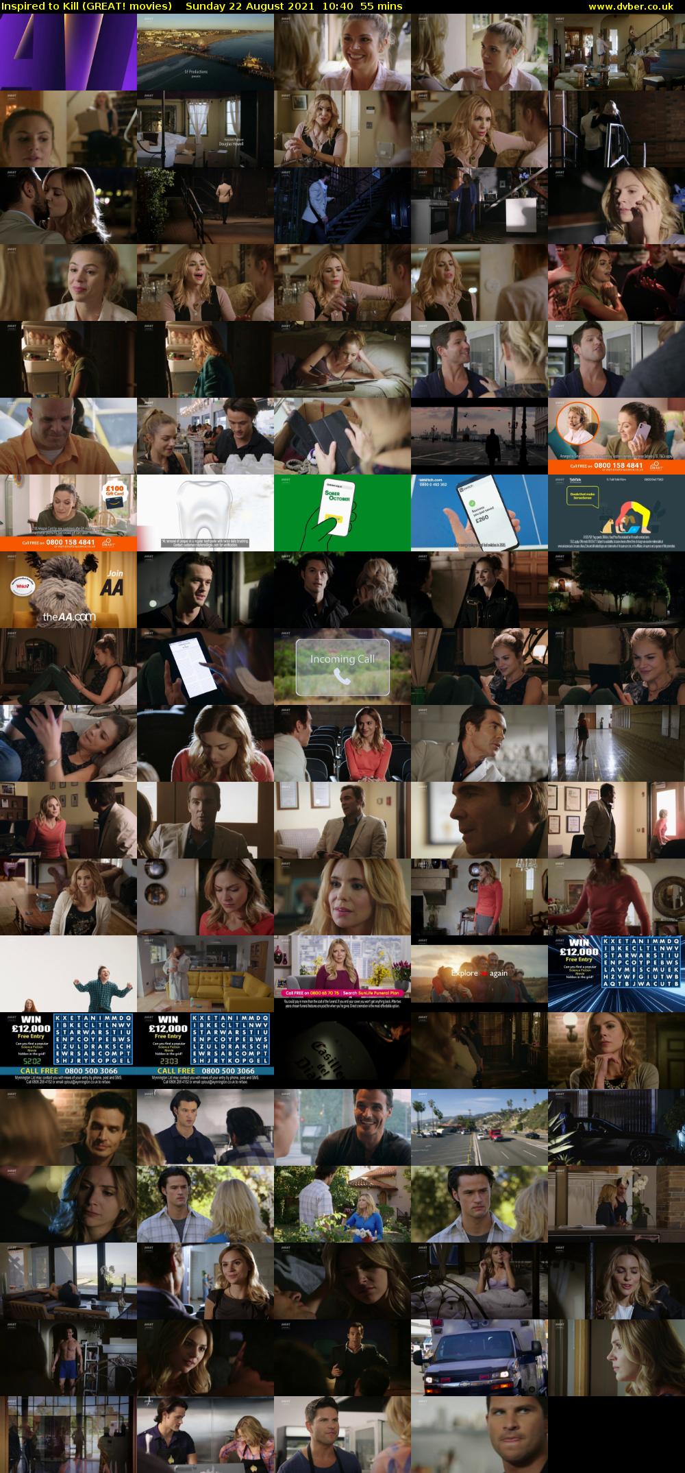 Inspired to Kill (GREAT! movies) Sunday 22 August 2021 10:40 - 11:35