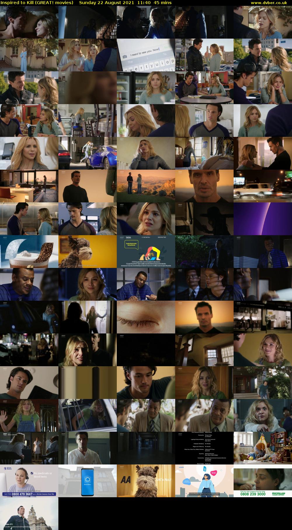 Inspired to Kill (GREAT! movies) Sunday 22 August 2021 11:40 - 12:25