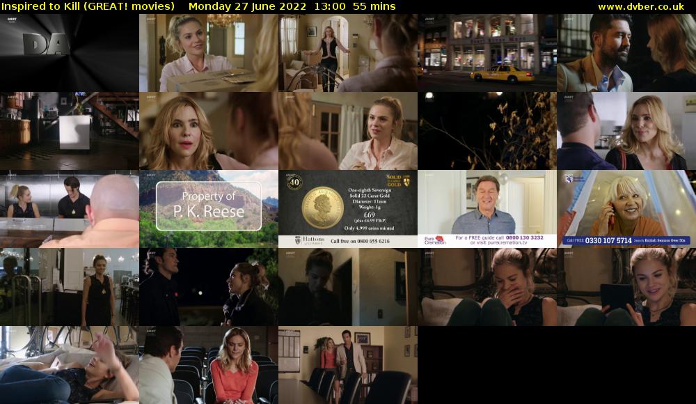 Inspired to Kill (GREAT! movies) Monday 27 June 2022 13:00 - 13:55