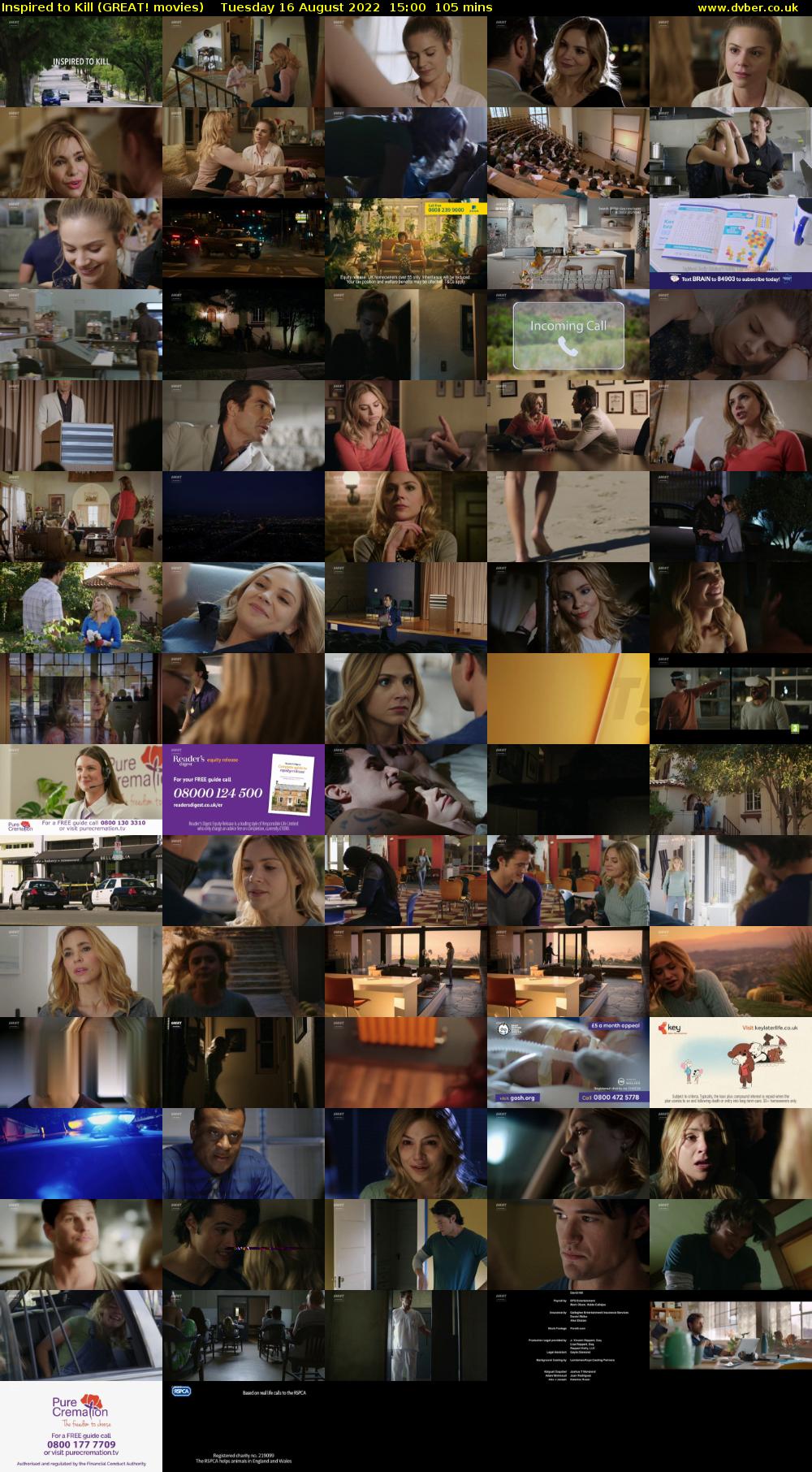 Inspired to Kill (GREAT! movies) Tuesday 16 August 2022 15:00 - 16:45