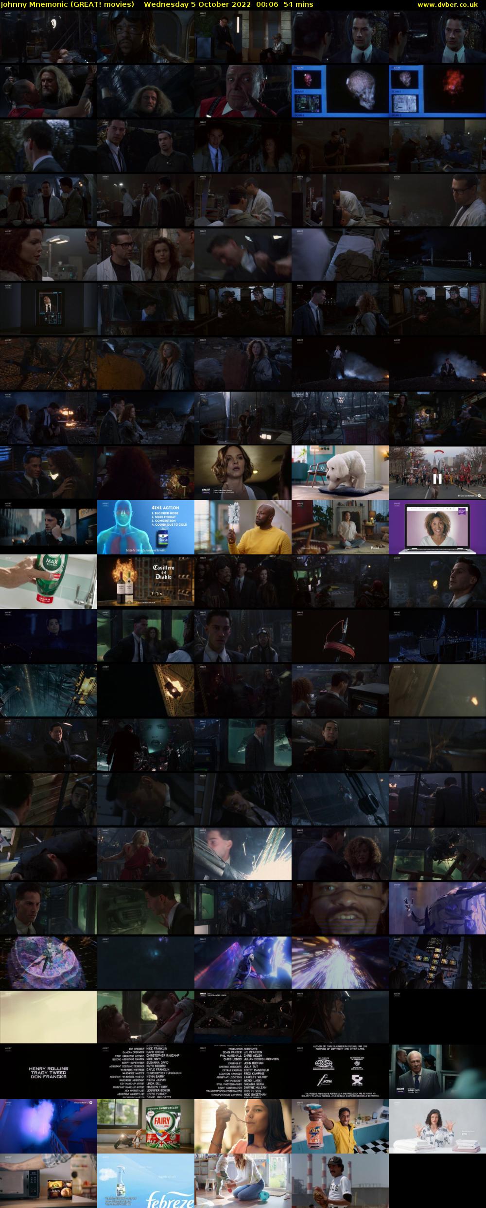 Johnny Mnemonic (GREAT! movies) Wednesday 5 October 2022 00:06 - 01:00