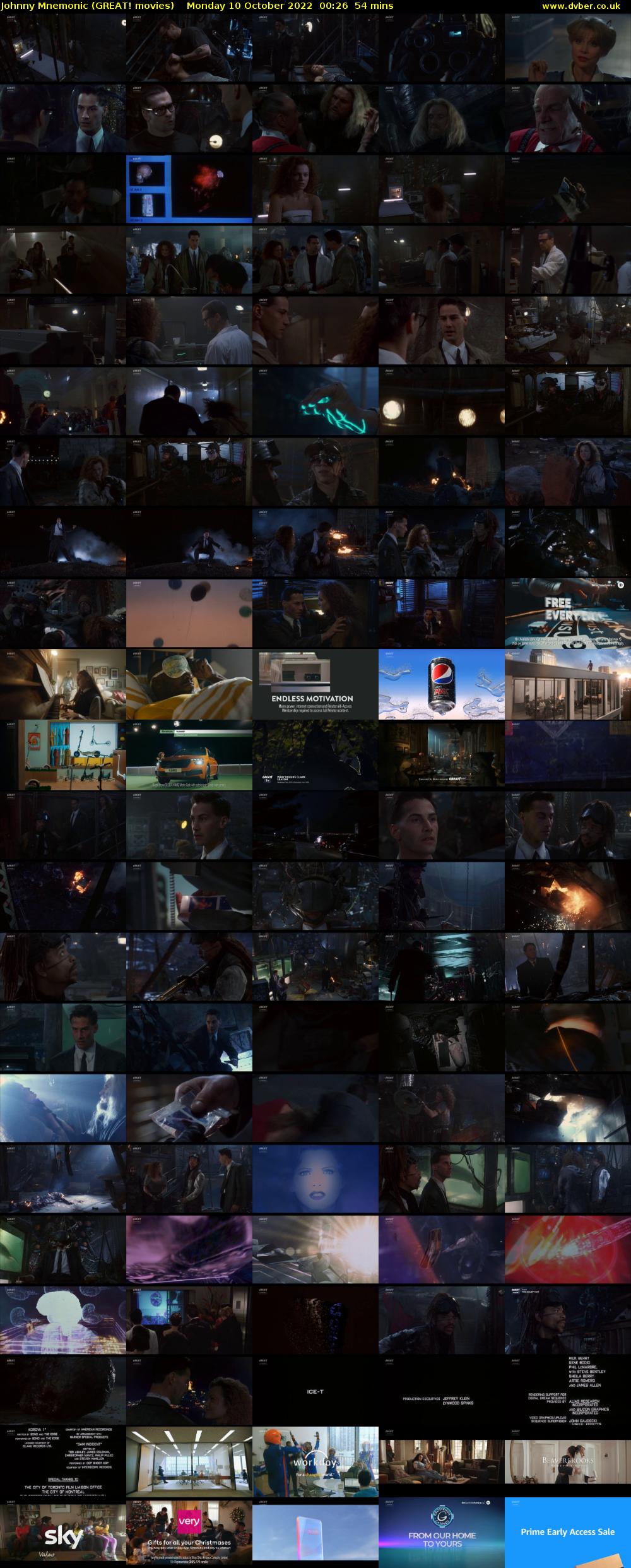Johnny Mnemonic (GREAT! movies) Monday 10 October 2022 00:26 - 01:20