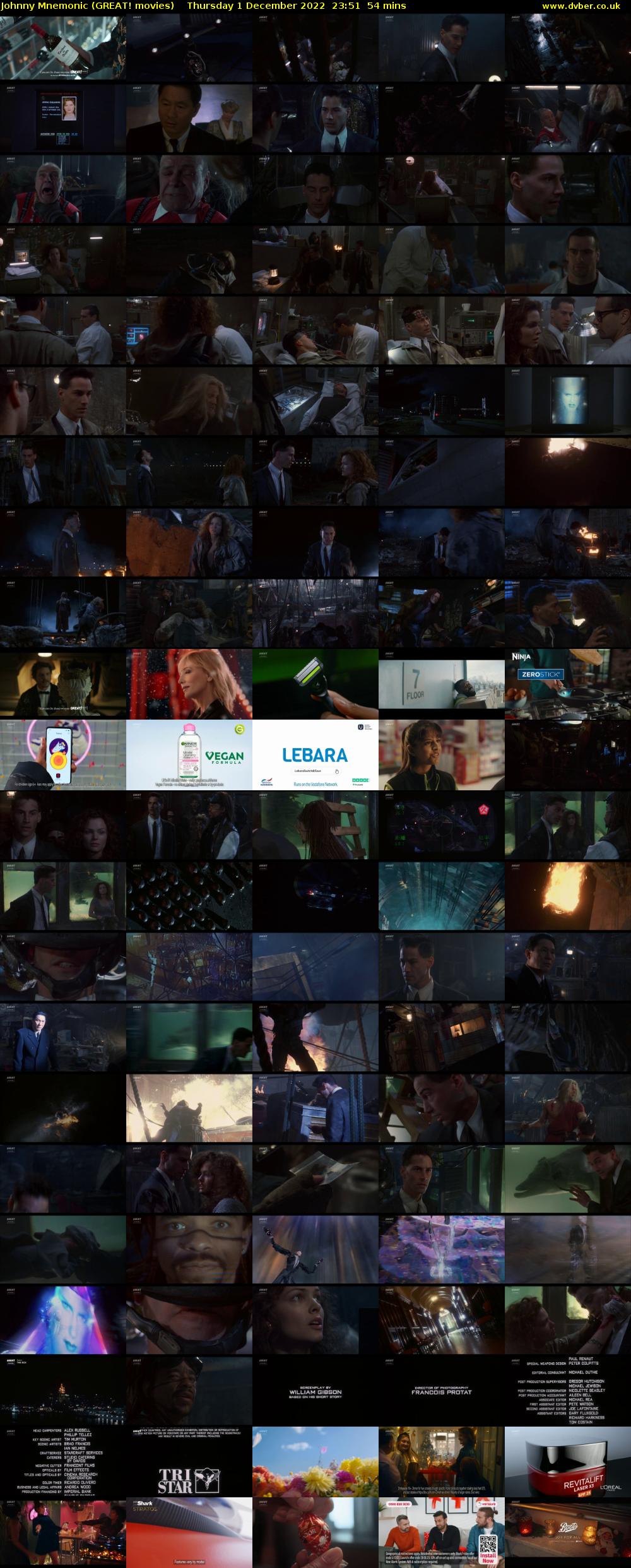 Johnny Mnemonic (GREAT! movies) Thursday 1 December 2022 23:51 - 00:45