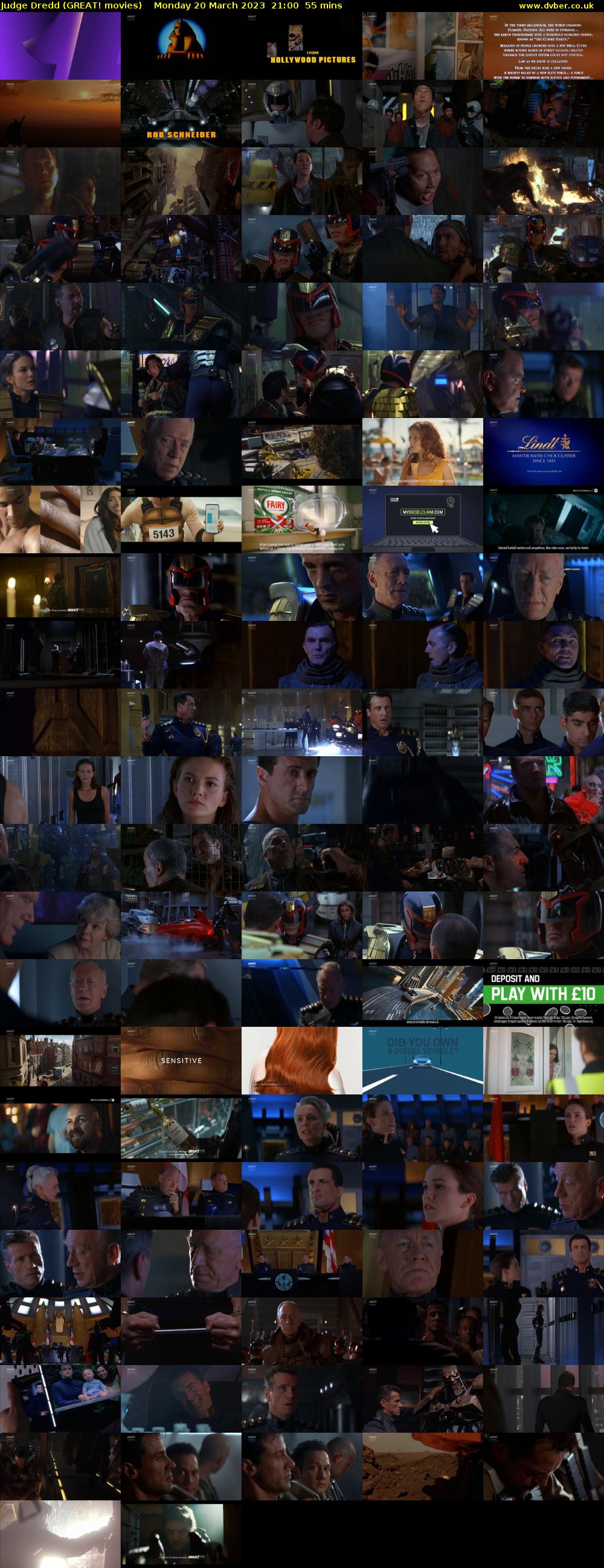 Judge Dredd (GREAT! movies) Monday 20 March 2023 21:00 - 21:55