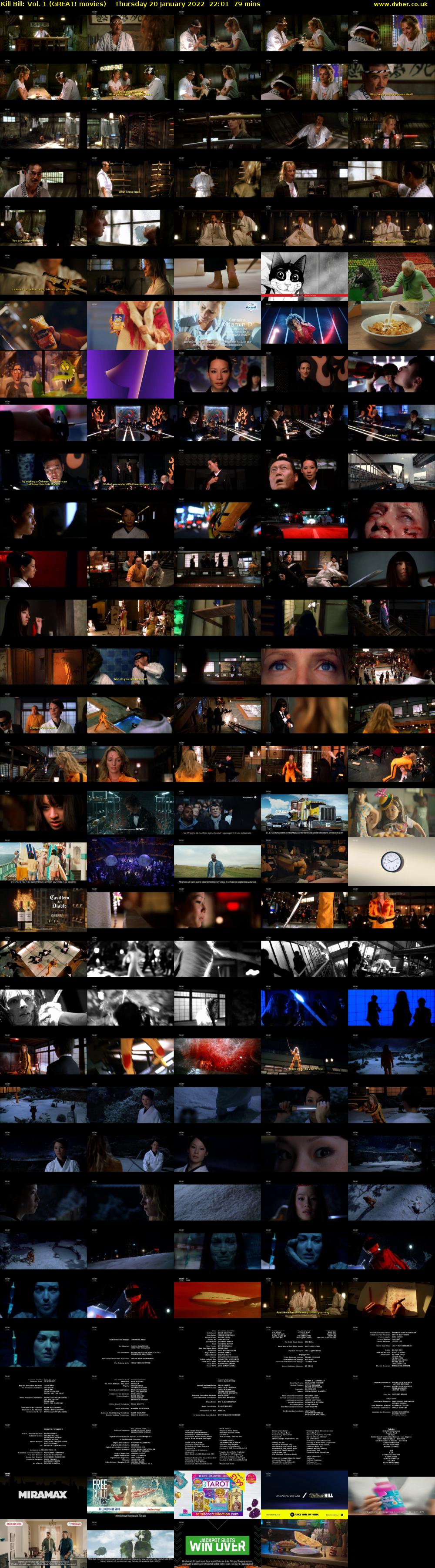 Kill Bill: Vol. 1 (GREAT! movies) Thursday 20 January 2022 22:01 - 23:20
