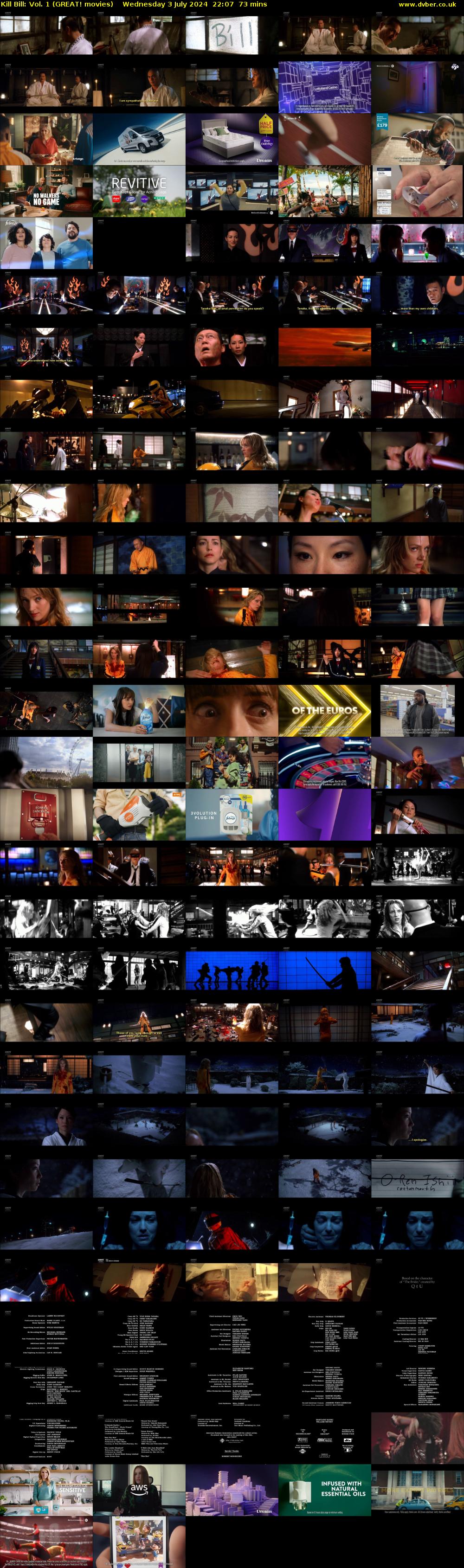 Kill Bill: Vol. 1 (GREAT! movies) Wednesday 3 July 2024 22:07 - 23:20
