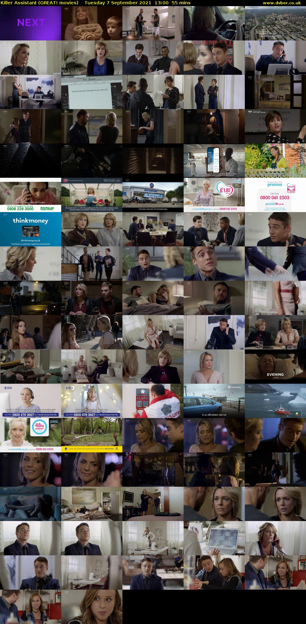 Killer Assistant (GREAT! movies) Tuesday 7 September 2021 13:00 - 13:55