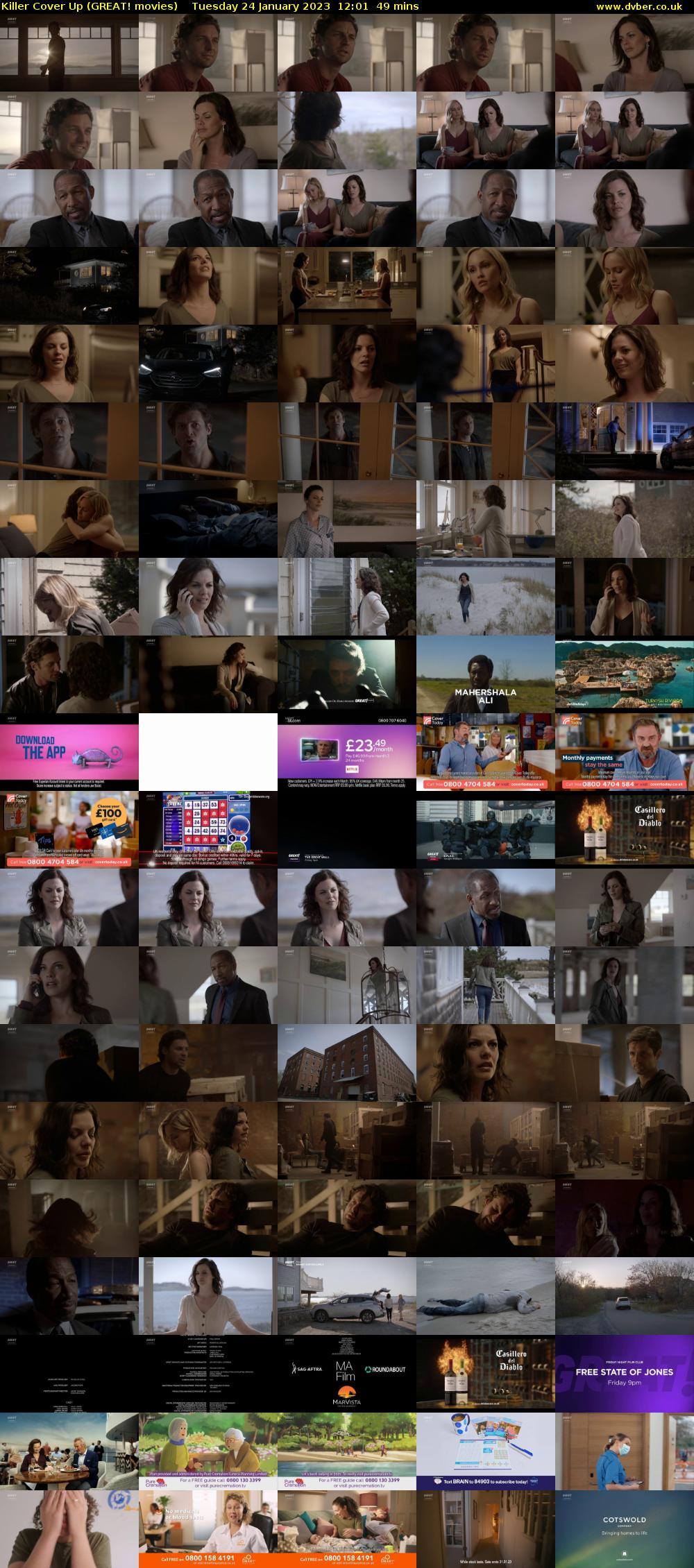 Killer Cover Up (GREAT! movies) Tuesday 24 January 2023 12:01 - 12:50