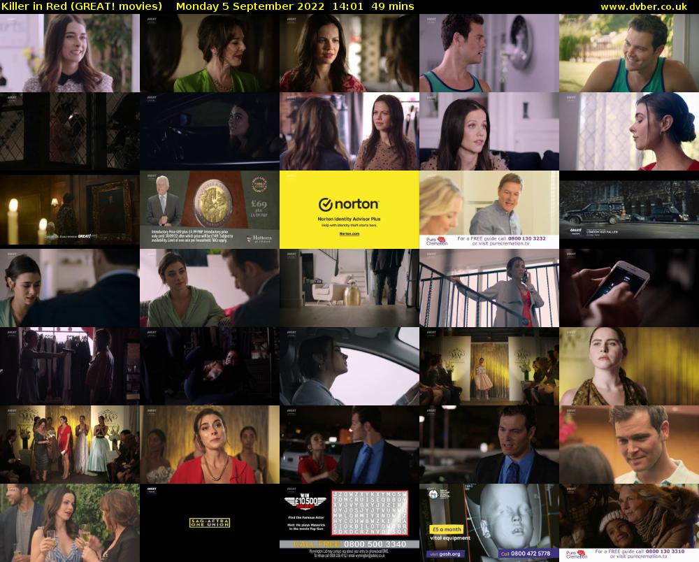 Killer in Red (GREAT! movies) Monday 5 September 2022 14:01 - 14:50