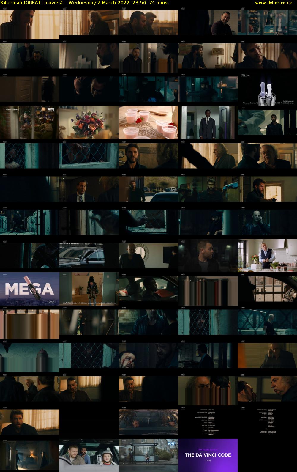 Killerman (GREAT! movies) Wednesday 2 March 2022 23:56 - 01:10