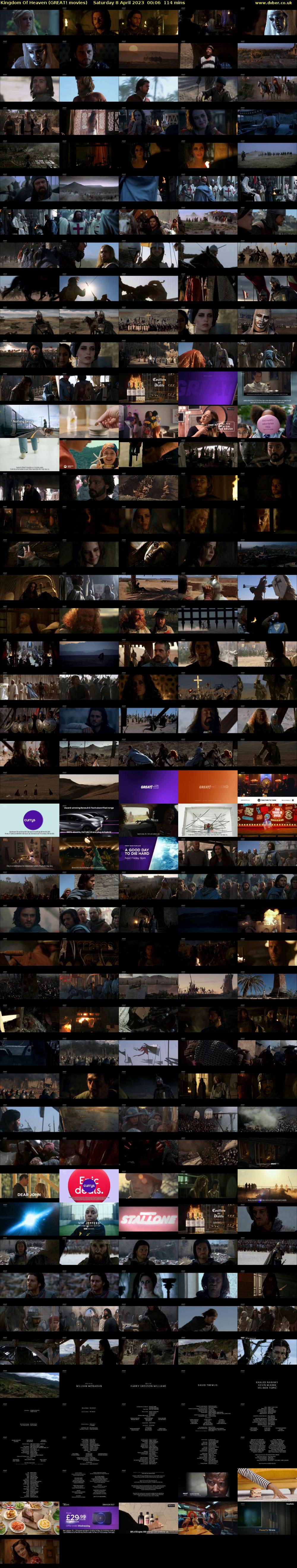 Kingdom Of Heaven (GREAT! movies) Saturday 8 April 2023 00:06 - 02:00