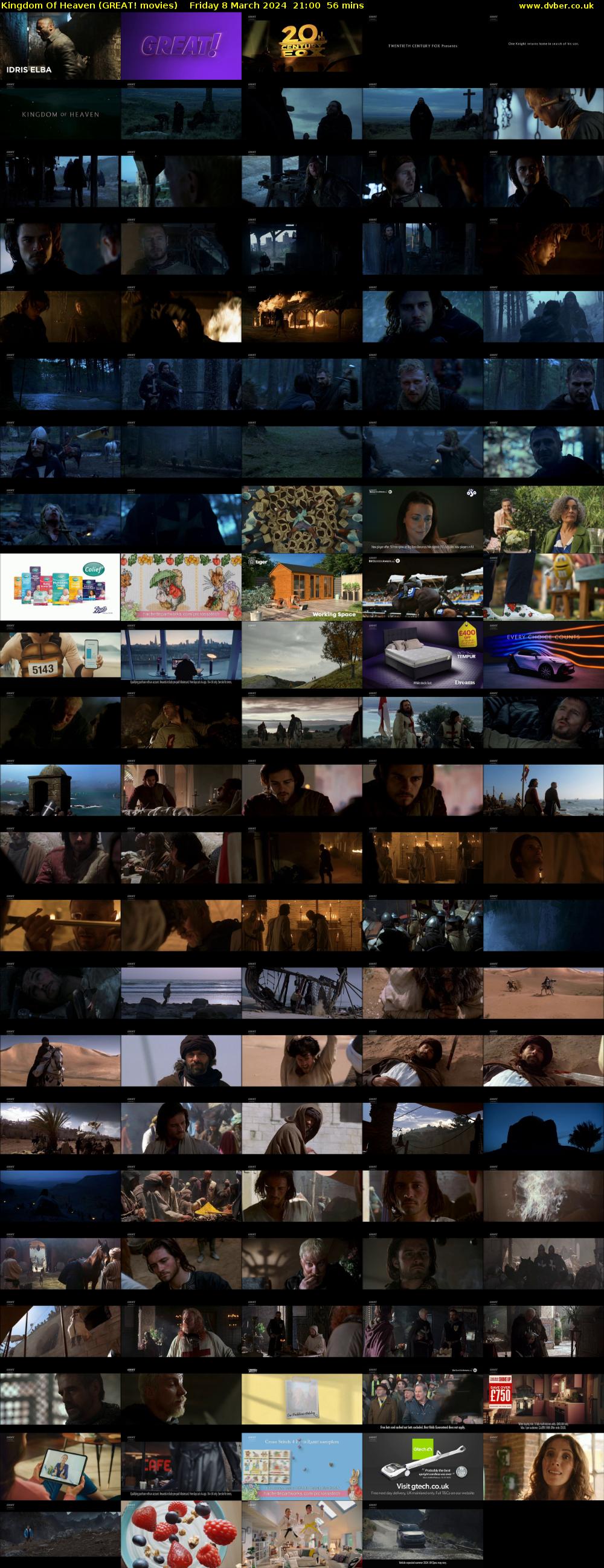 Kingdom Of Heaven (GREAT! movies) Friday 8 March 2024 21:00 - 21:56