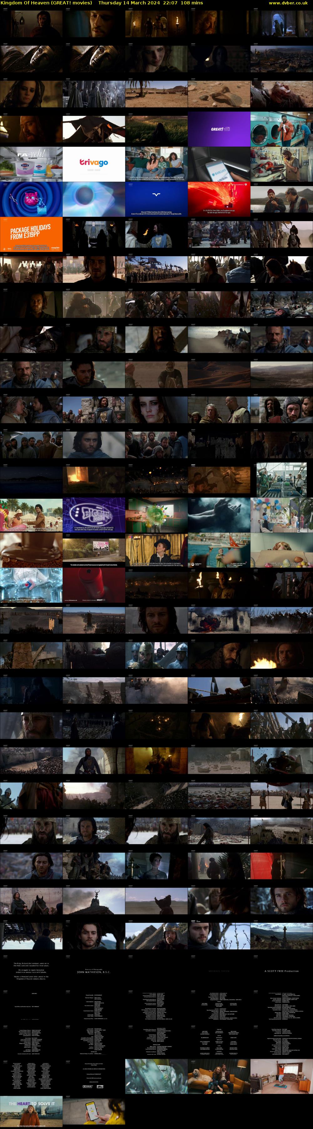 Kingdom Of Heaven (GREAT! movies) Thursday 14 March 2024 22:07 - 23:55