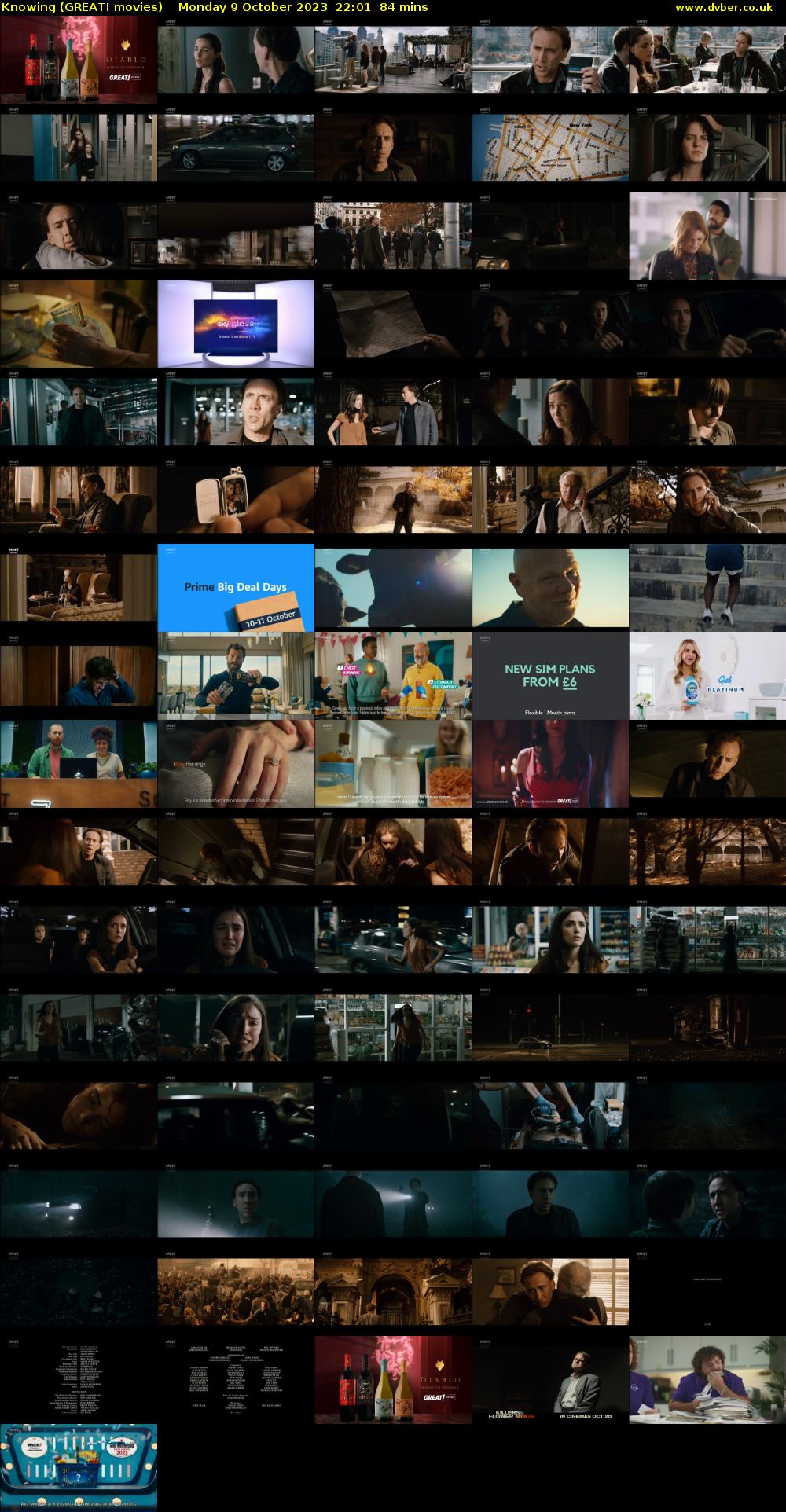 Knowing (GREAT! movies) Monday 9 October 2023 22:01 - 23:25