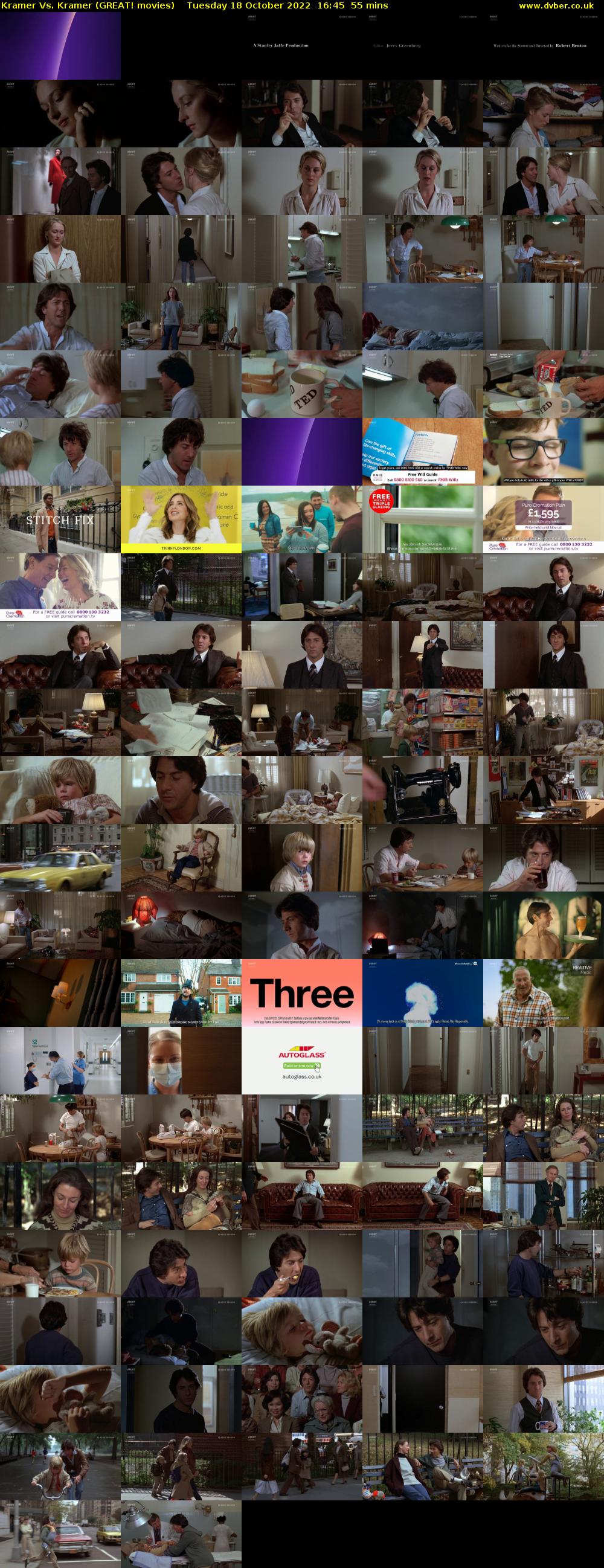 Kramer Vs. Kramer (GREAT! movies) Tuesday 18 October 2022 16:45 - 17:40