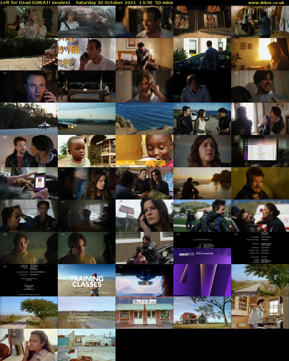 Left for Dead (GREAT! movies) Saturday 30 October 2021 13:30 - 14:20