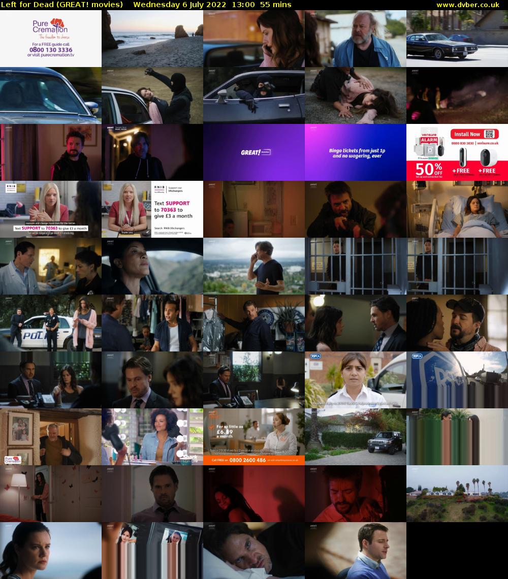 Left for Dead (GREAT! movies) Wednesday 6 July 2022 13:00 - 13:55