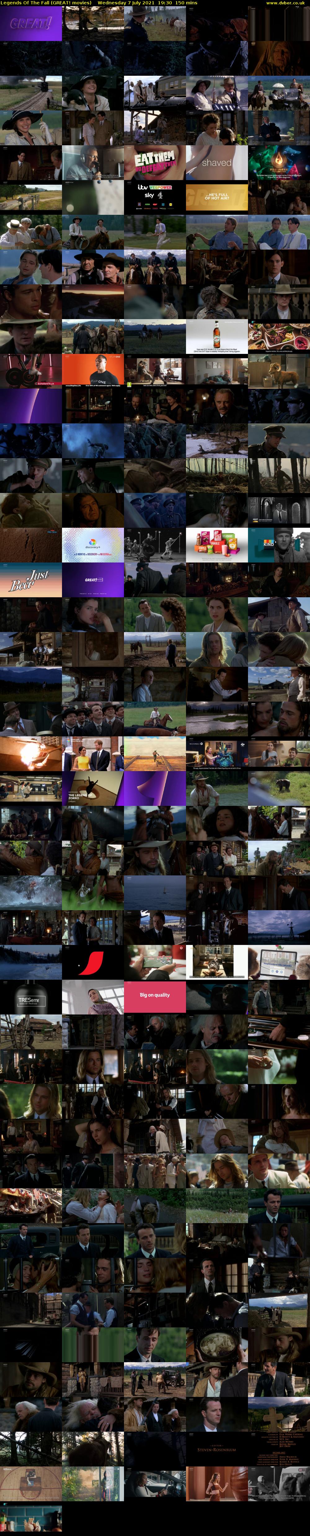 Legends Of The Fall (GREAT! movies) Wednesday 7 July 2021 19:30 - 22:00