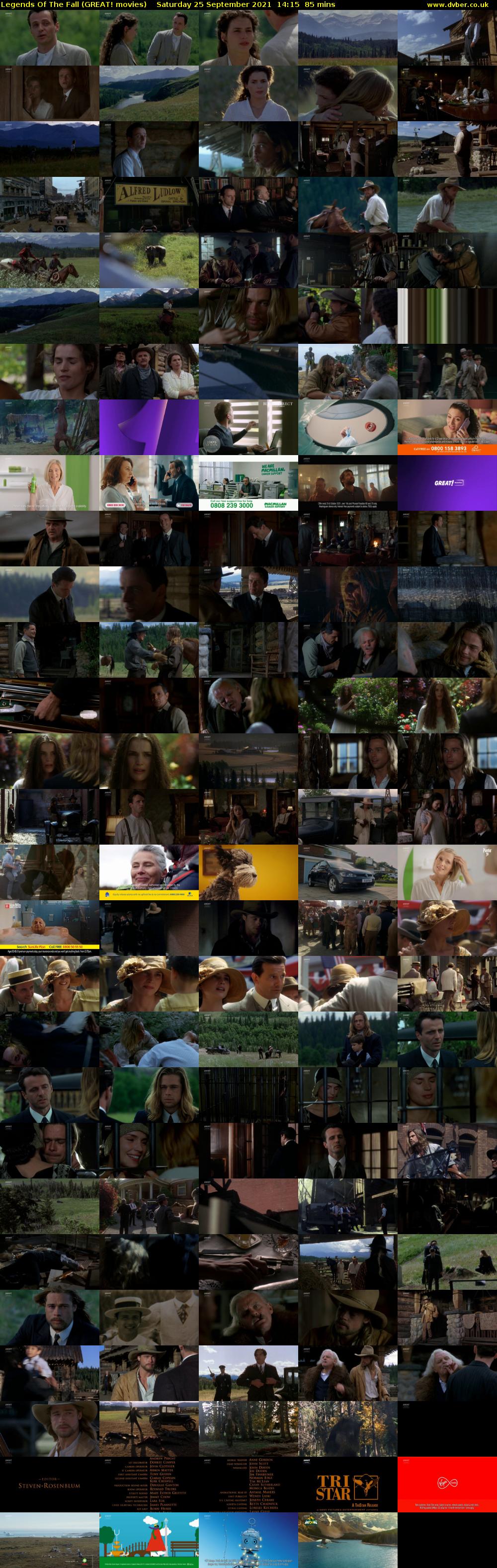 Legends Of The Fall (GREAT! movies) Saturday 25 September 2021 14:15 - 15:40