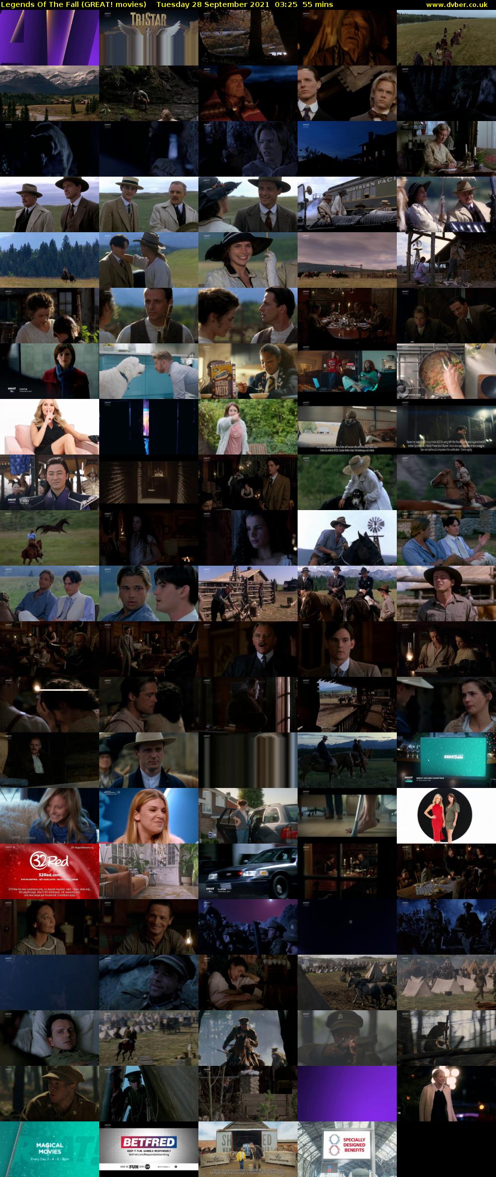 Legends Of The Fall (GREAT! movies) Tuesday 28 September 2021 03:25 - 04:20