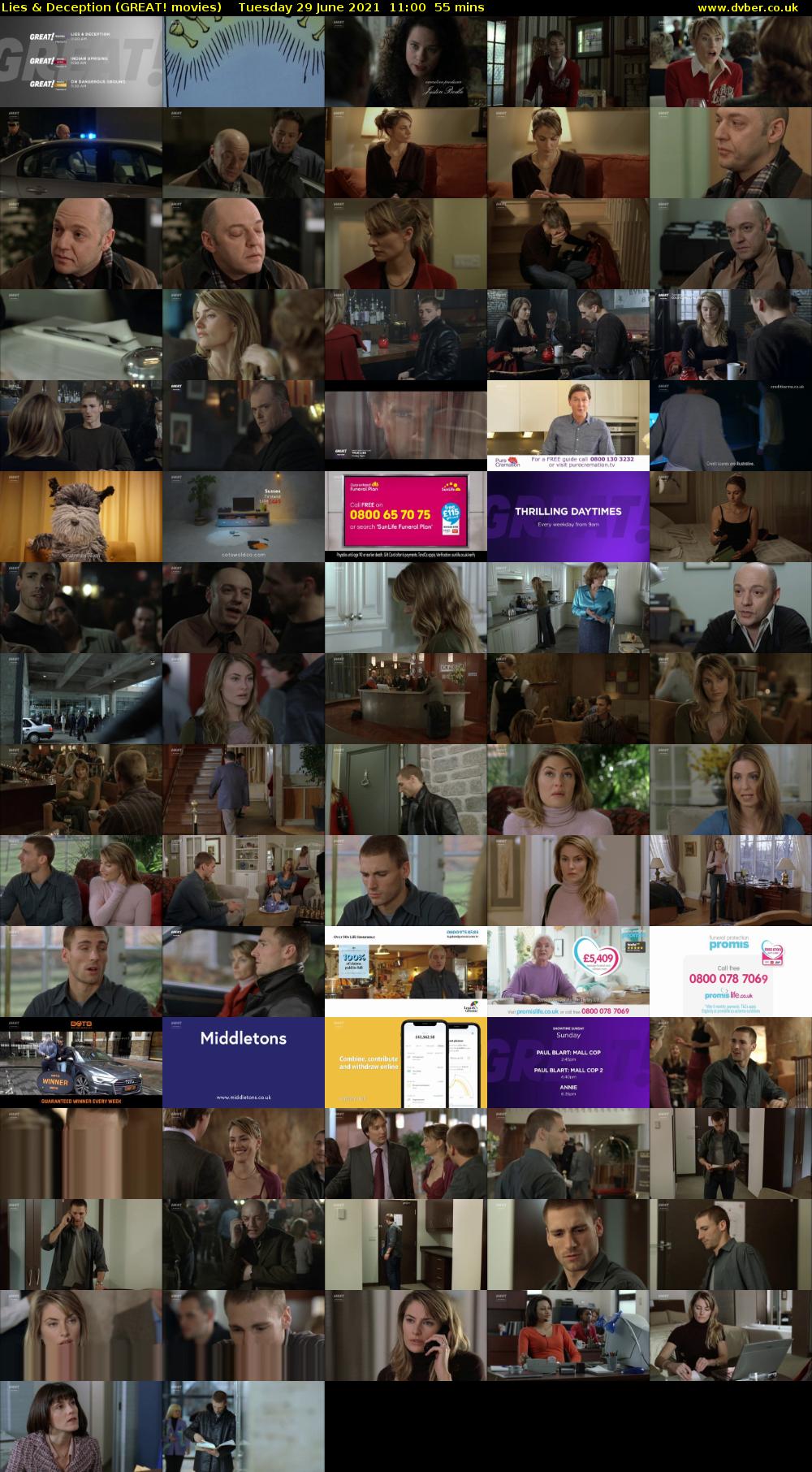 Lies & Deception (GREAT! movies) Tuesday 29 June 2021 11:00 - 11:55