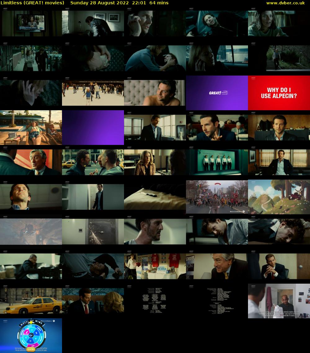 Limitless (GREAT! movies) Sunday 28 August 2022 22:01 - 23:05
