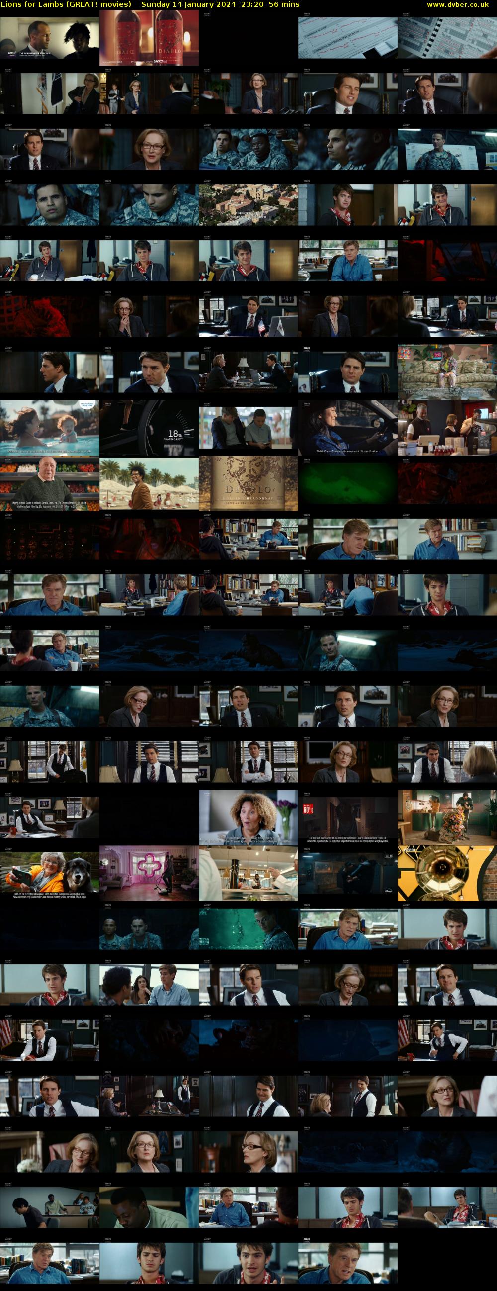 Lions for Lambs (GREAT! movies) Sunday 14 January 2024 23:20 - 00:16