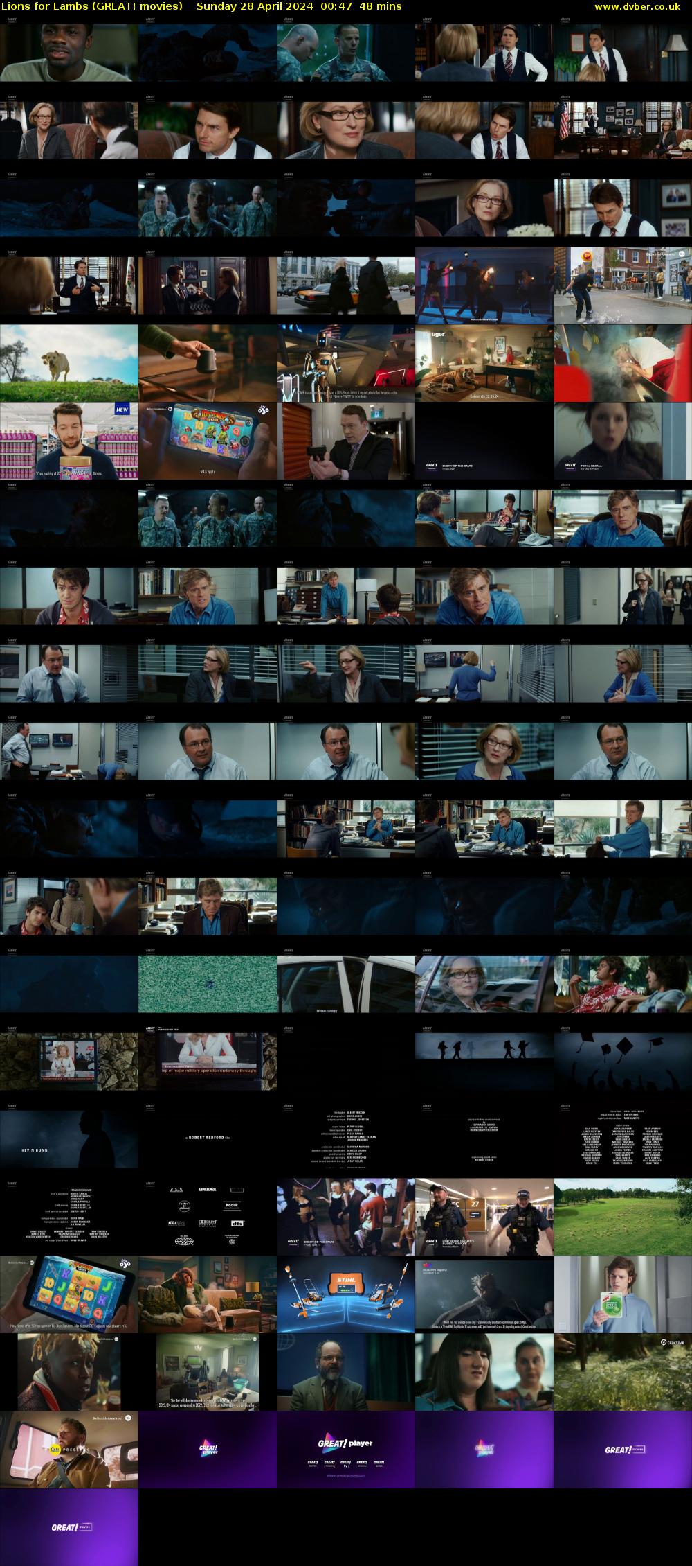 Lions for Lambs (GREAT! movies) Sunday 28 April 2024 00:47 - 01:35
