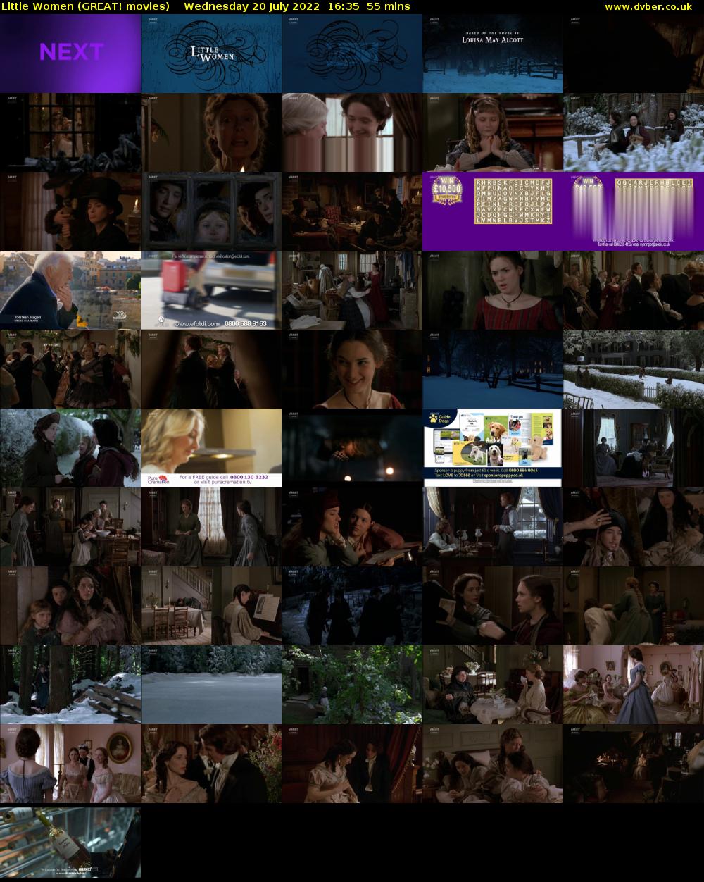 Little Women (GREAT! movies) Wednesday 20 July 2022 16:35 - 17:30