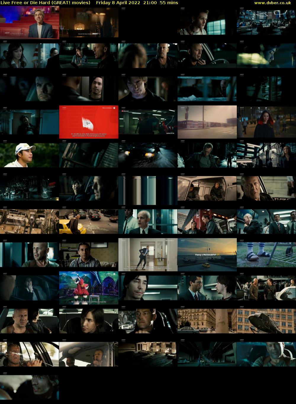 Live Free or Die Hard (GREAT! movies) Friday 8 April 2022 21:00 - 21:55
