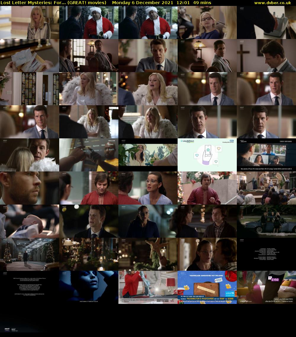 Lost Letter Mysteries: For... (GREAT! movies) Monday 6 December 2021 12:01 - 12:50