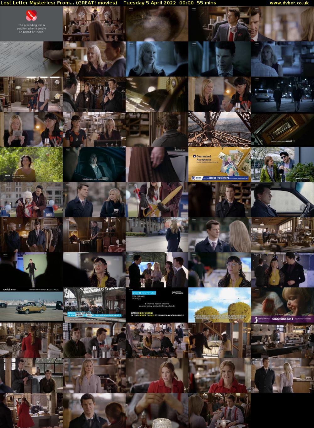Lost Letter Mysteries: From... (GREAT! movies) Tuesday 5 April 2022 09:00 - 09:55