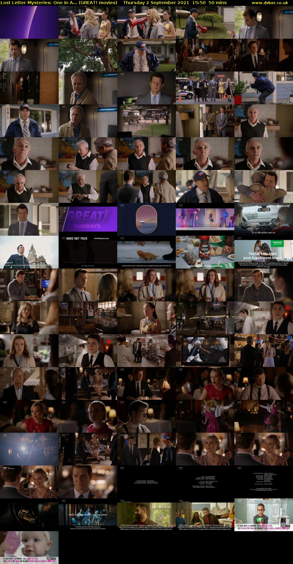Lost Letter Mysteries: One In A... (GREAT! movies) Thursday 2 September 2021 15:50 - 16:40