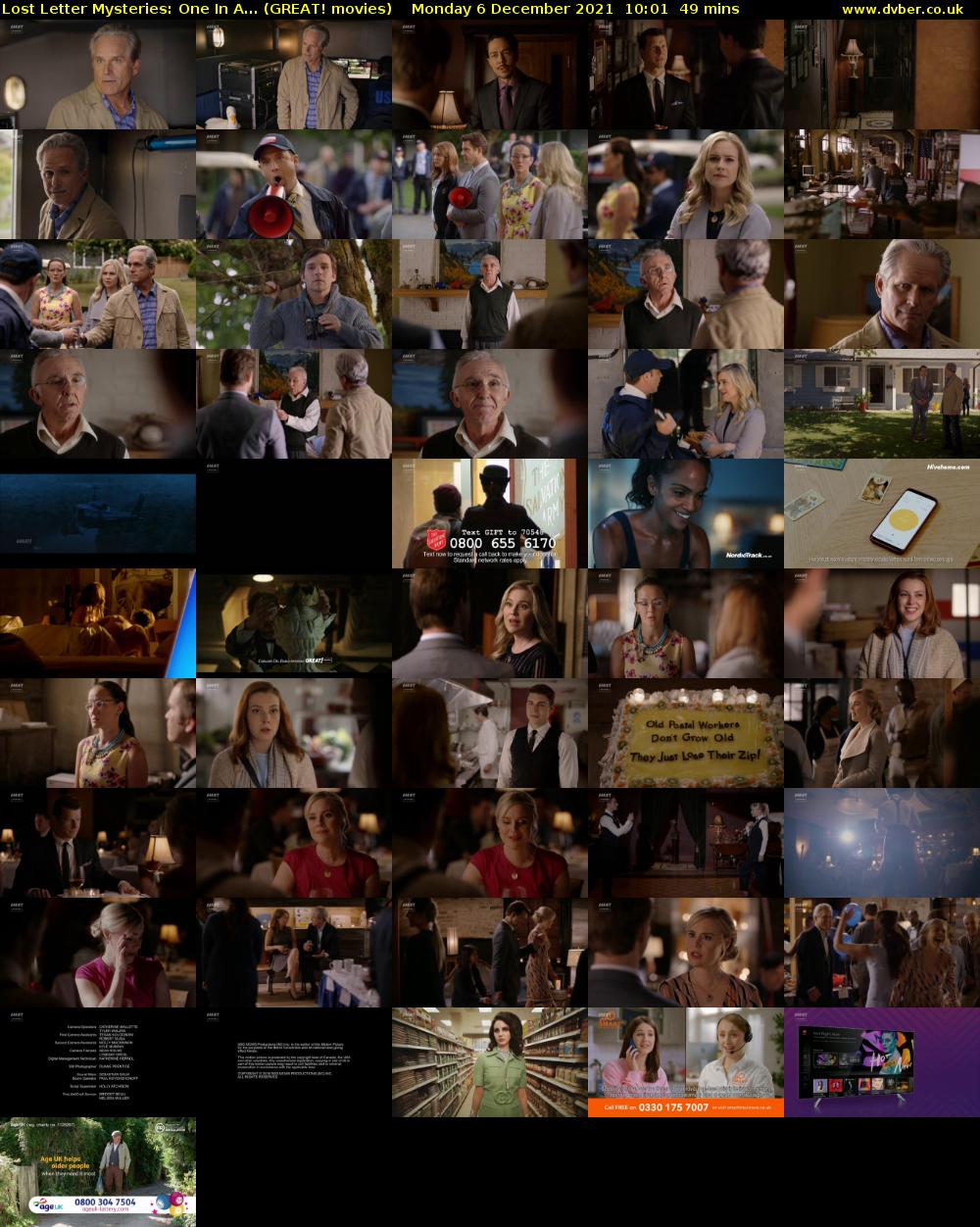 Lost Letter Mysteries: One In A... (GREAT! movies) Monday 6 December 2021 10:01 - 10:50