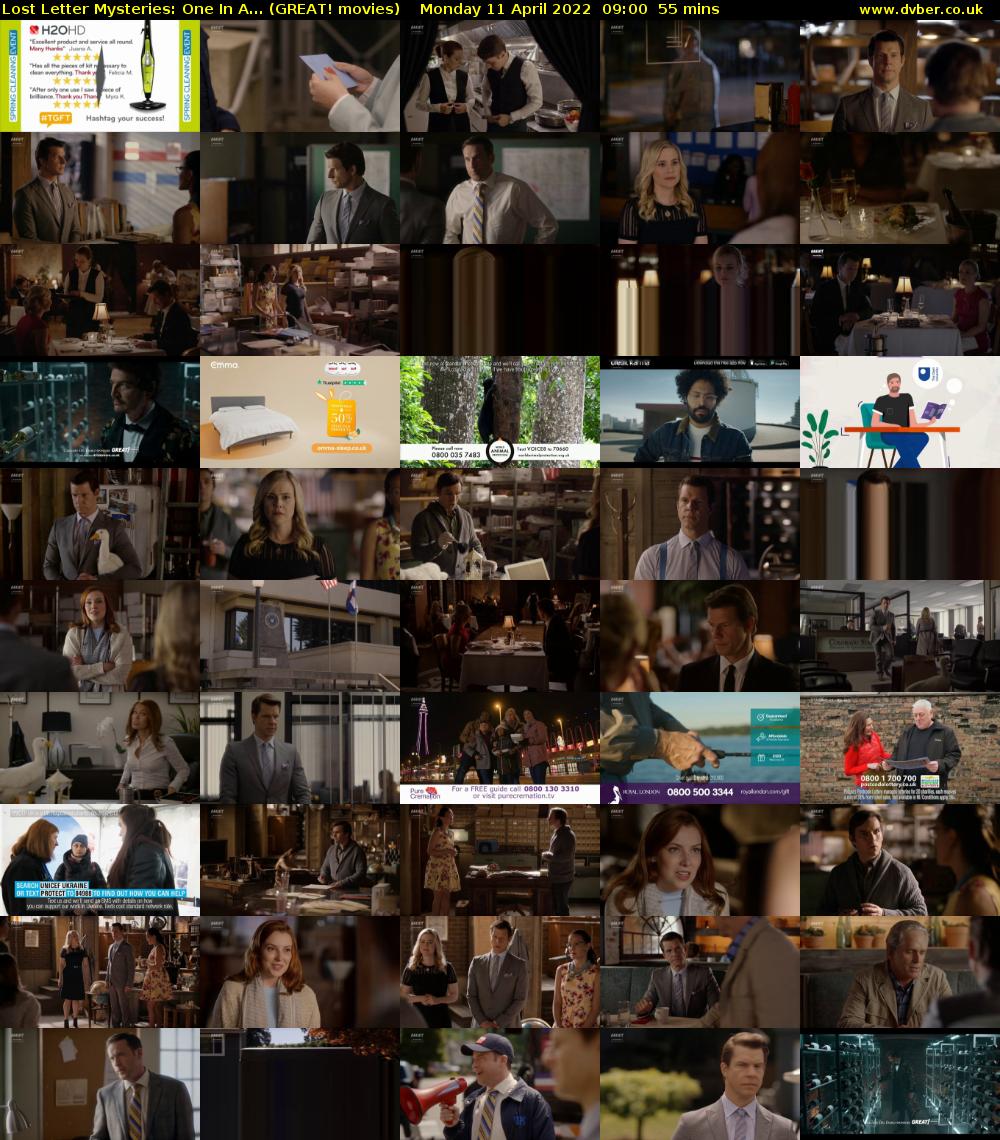Lost Letter Mysteries: One In A... (GREAT! movies) Monday 11 April 2022 09:00 - 09:55