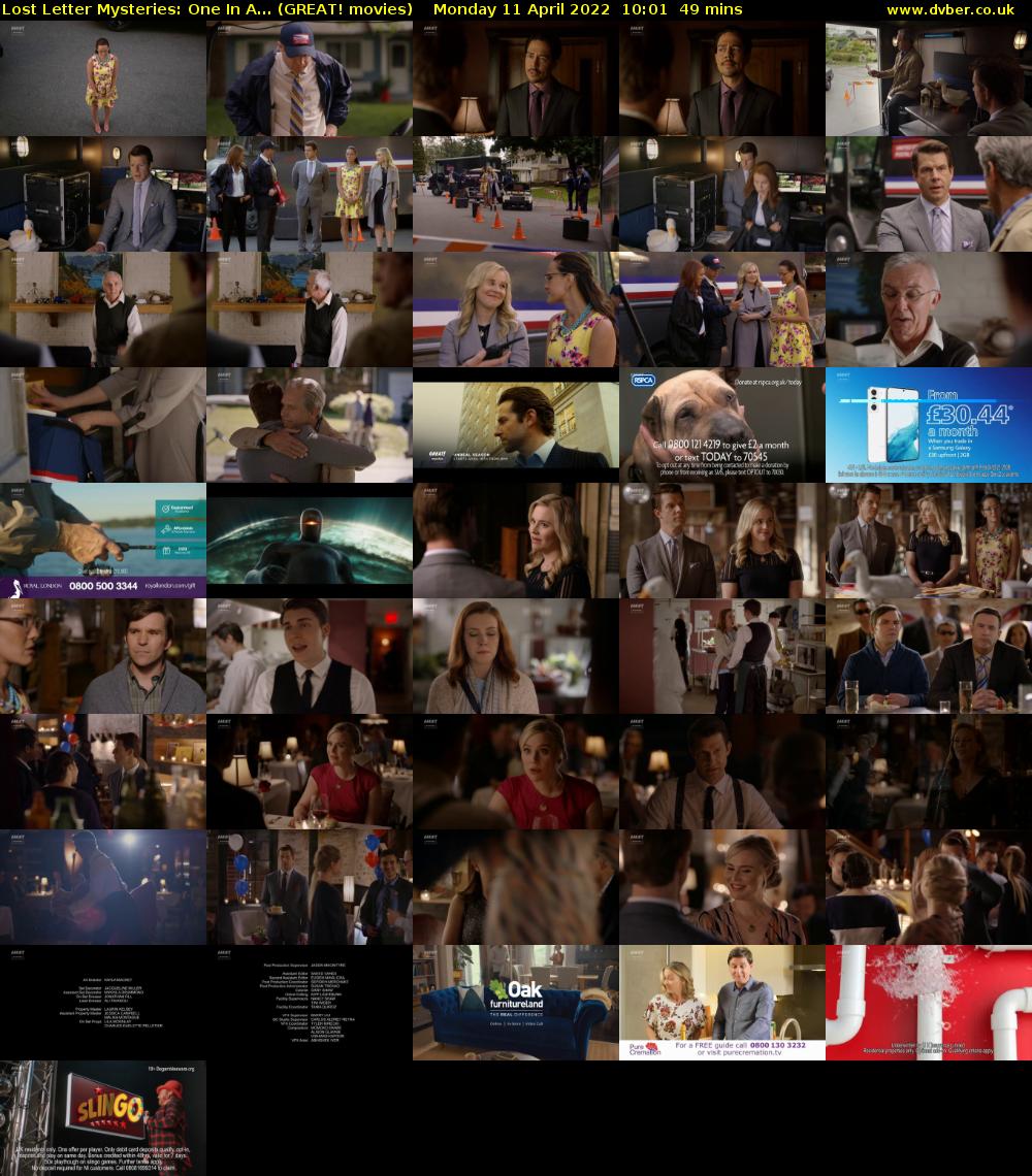 Lost Letter Mysteries: One In A... (GREAT! movies) Monday 11 April 2022 10:01 - 10:50