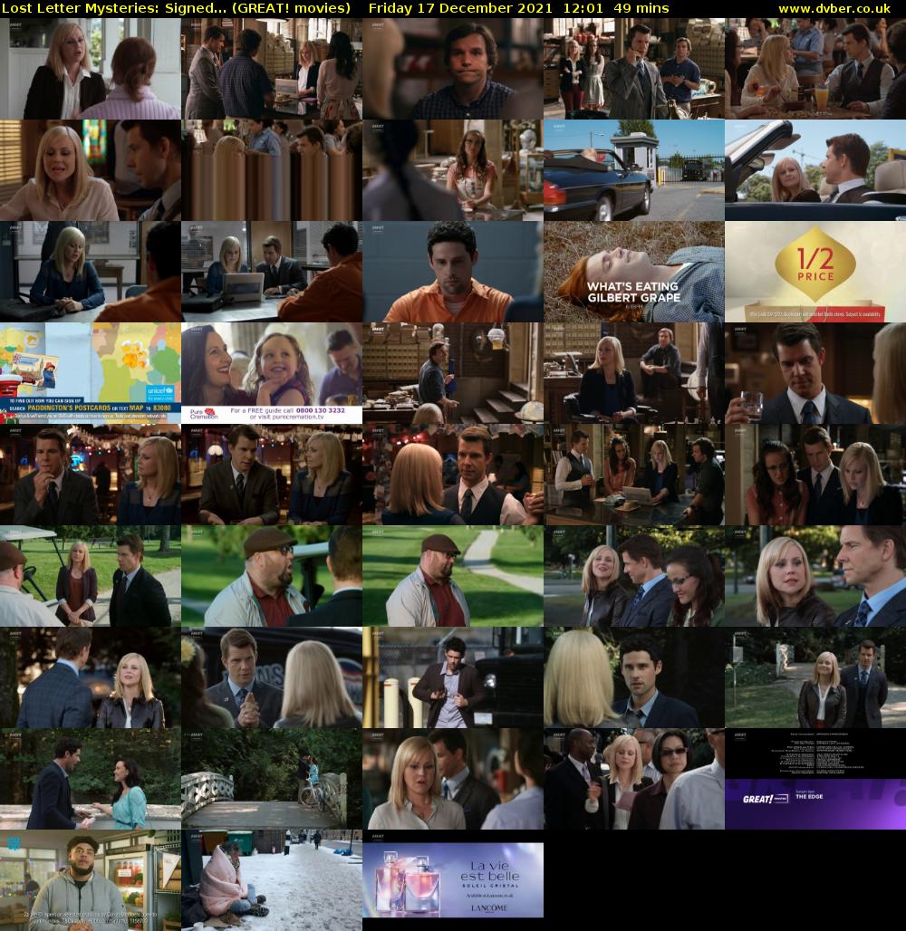 Lost Letter Mysteries: Signed... (GREAT! movies) Friday 17 December 2021 12:01 - 12:50